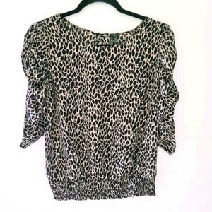 NWT MEG & MARGOT animal print top.